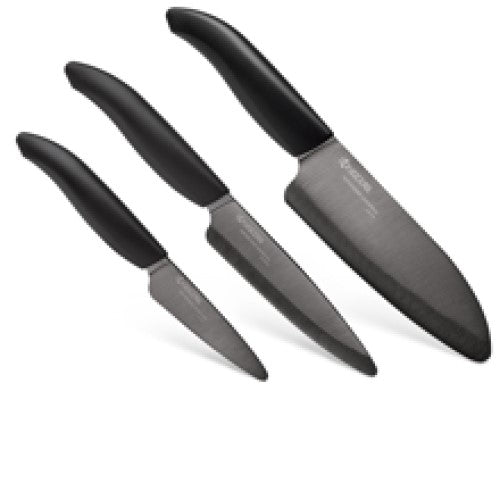 Kyocera Revolution 3pc Knife Set - Black w/ Black Blade