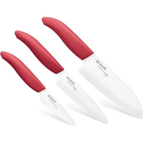 Kyocera Revolution 3pc Knife Set - Red