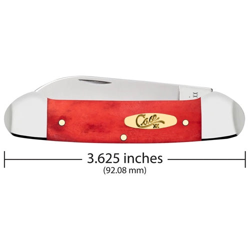 Case 10765 - Dark Red Bone Smooth Canoe Pinched Bolsters