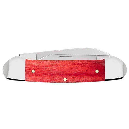 Case 10765 - Dark Red Bone Smooth Canoe Pinched Bolsters