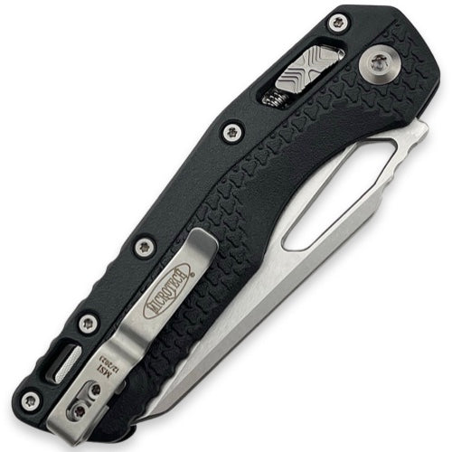 Microtech 210T-11PMBK - MSI S/E Tri-Grip Injection Molded Black Stonewash Partially Serrated