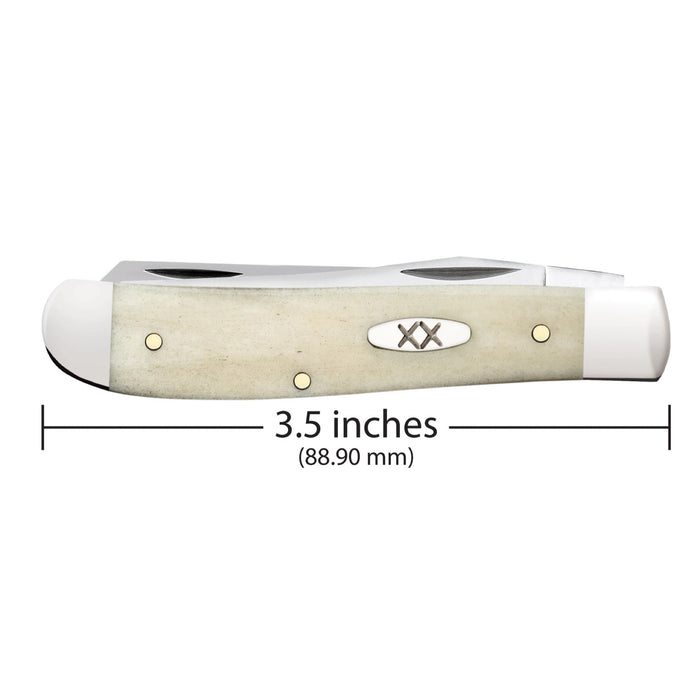Case 13313 - Natural Bone Smooth Mini Trapper (6207 SS)