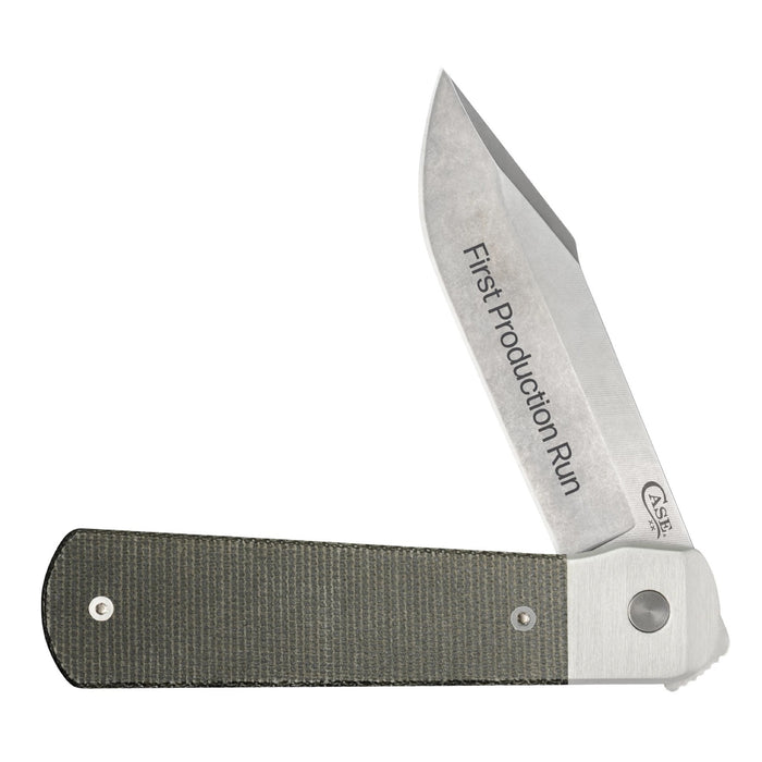 Case 81911 - Smooth OD Green Canvas Micarta Longhouse (LONGHOUSE CPM20CV)