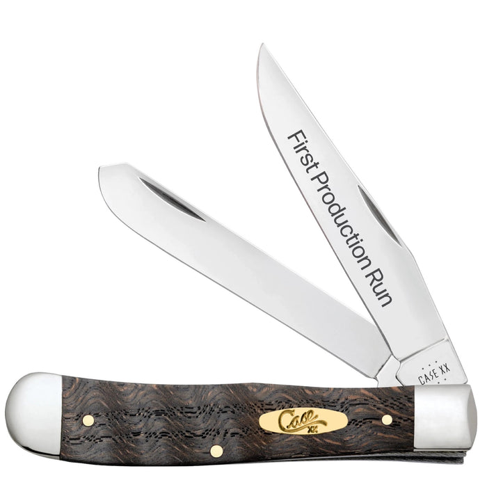 Case 94000 - Black Curly Oak Wood Smooth Trapper (7254 SS)