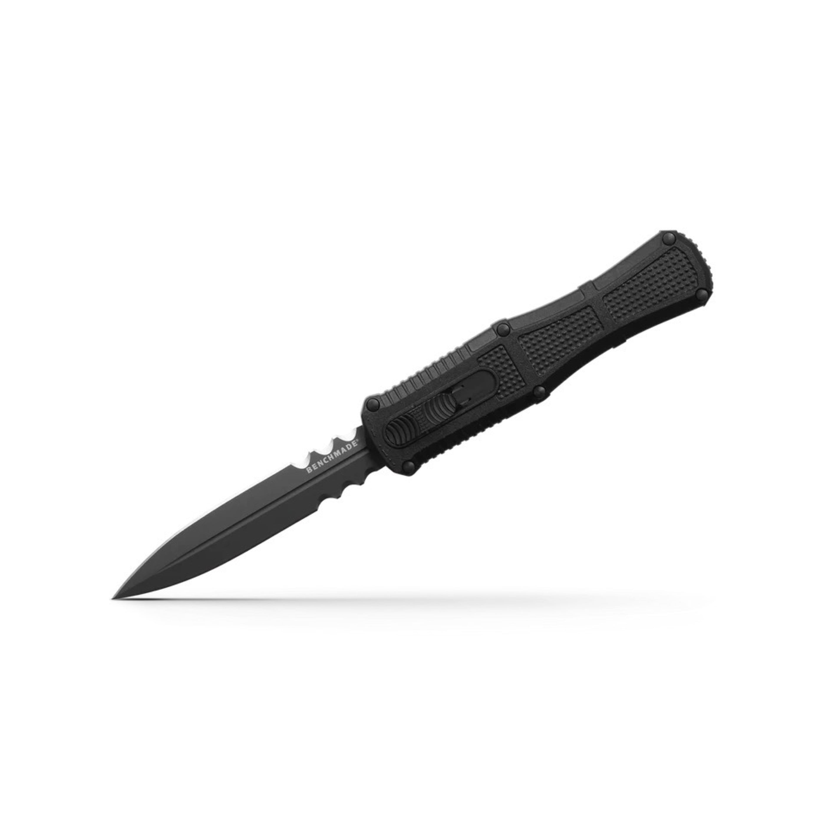 Benchmade 3370SGY Claymore OTF Black Partially Serrated — Eagle