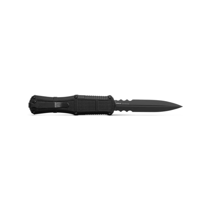 Benchmade 3370SGY - Claymore OTF Black Partially Serrated