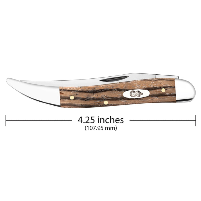 Case 25146 - Natural Zebra Wood Smooth Medium Texas  Toothpick (710094 SS)