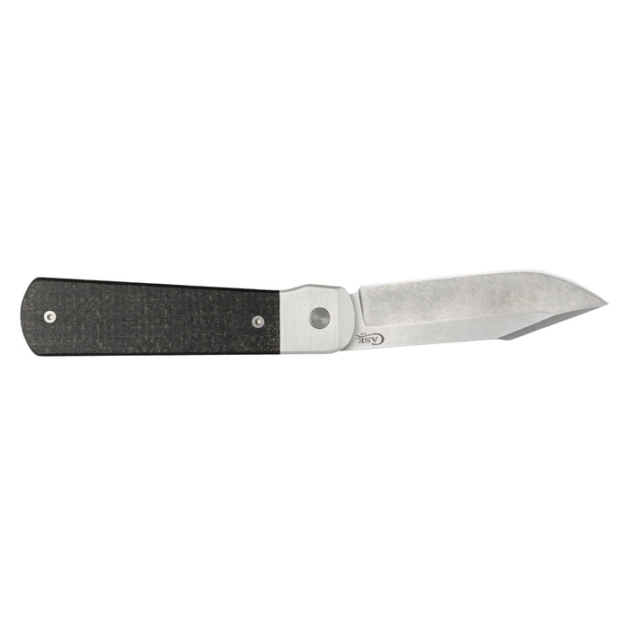 Case 50910 - Smooth Black Burlap Micarta Longhouse (LONGHOUSE CPM 20CV)