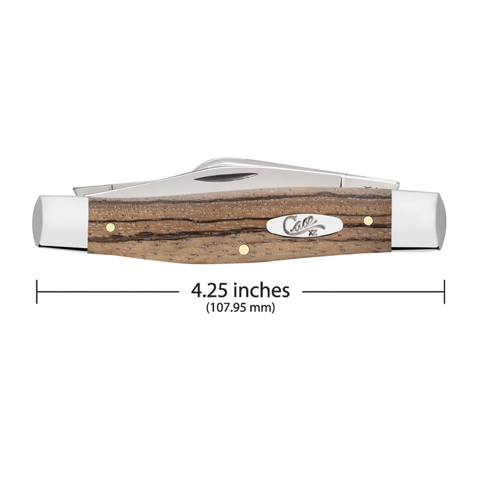 Case 25145 - Natural Zebra Wood Smooth Large Stockman (7375  SS)