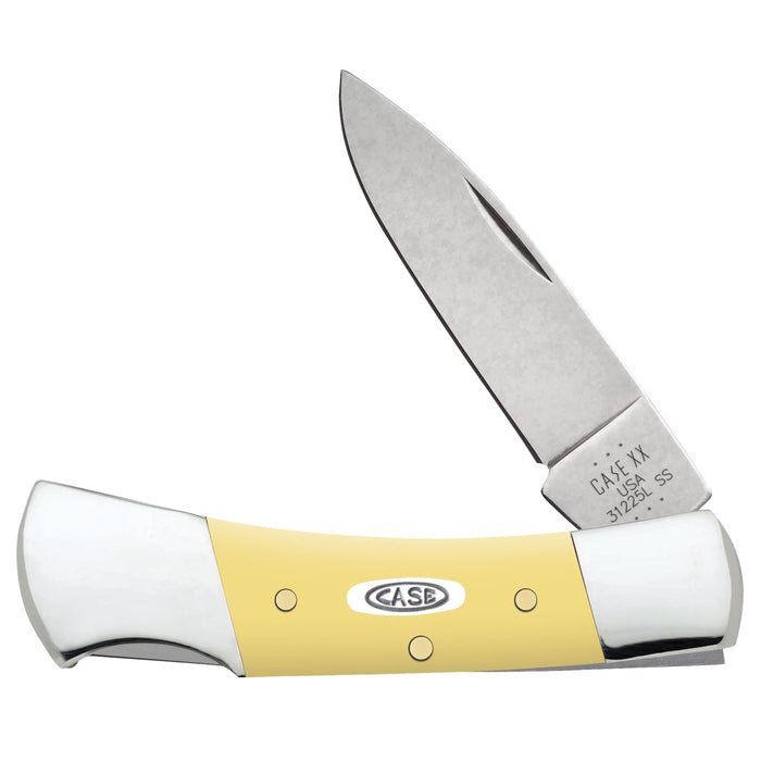 Case 81089 - Yellow Synthetic Smooth Lockback (31225L SS)
