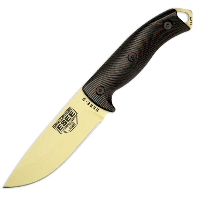 ESEE 5PDT-004 - Model 5 Fixed Blade Tan G10