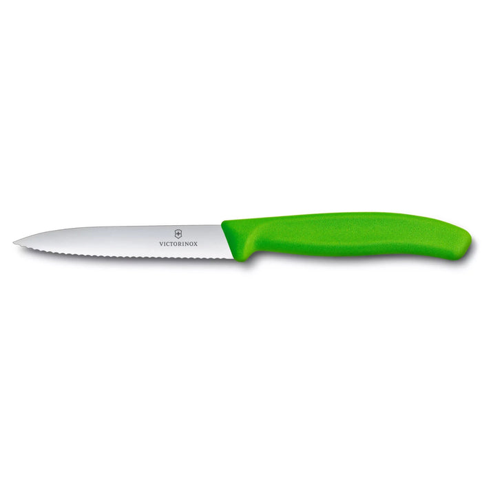 Victorinox Green 4" Serrated Paring Knife