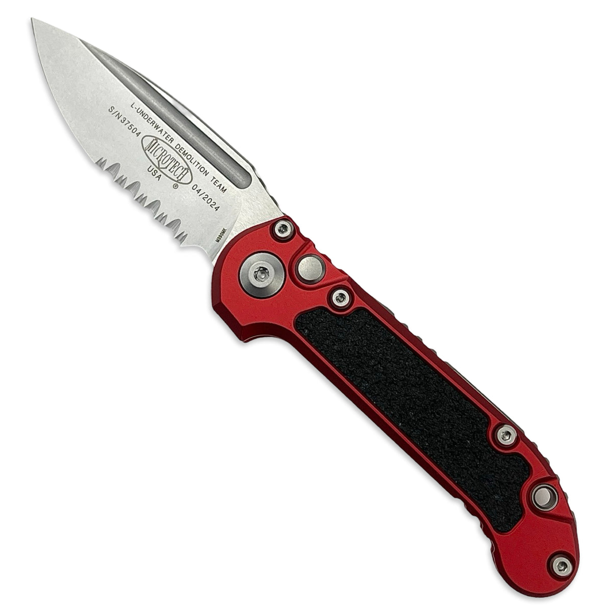 Microtech 1135-11RD - LUDT S/E Gen III Red Stonewash Partial Serrated ...