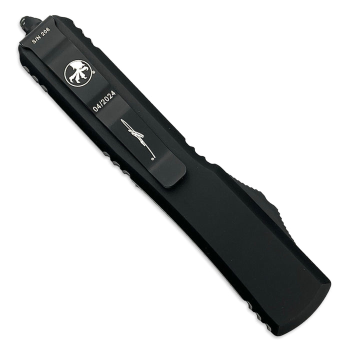 Microtech 119-1CFS - Ultratech Signature Series Hellhound Black w/ Carbon Fiber Top
