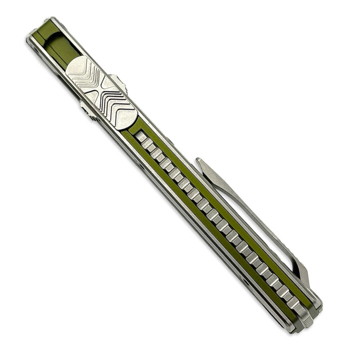 Microtech 184-10OD - Glykon Bayonet OD Green Stonewash Standard Nickel Boron Internals
