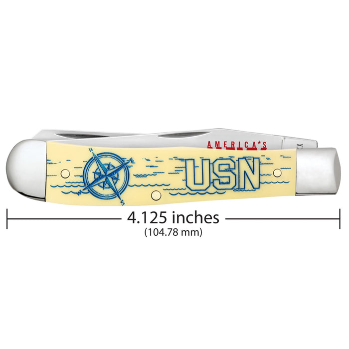 Case 17728 - U.S. Navy Yellow Synthetic Smooth Trapper (3254 SS)