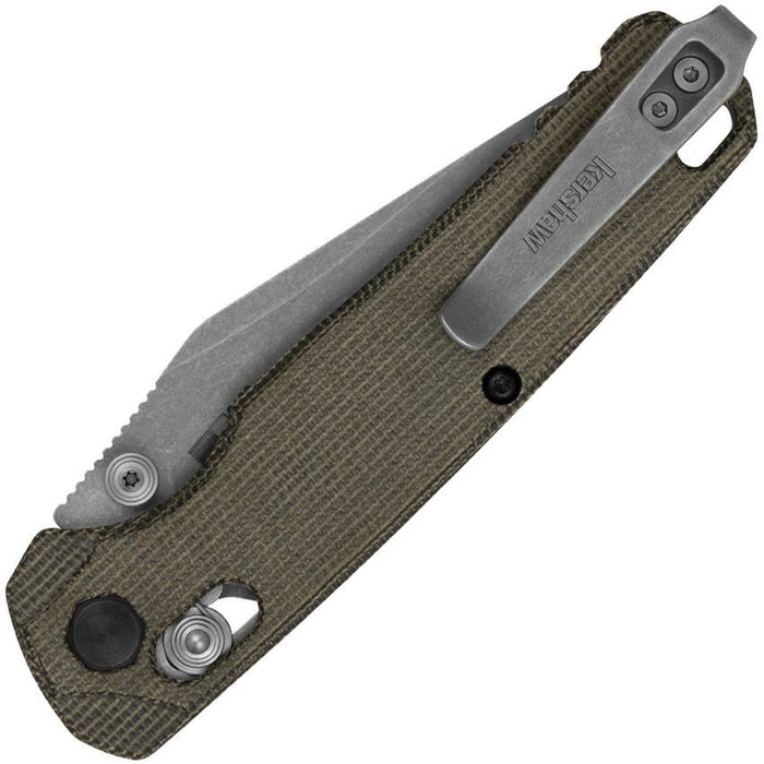 Kershaw Bel Air Green Canvas Micarta Clip Point