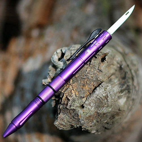 Cobra Tec Purple OTF Pen Knife - Drop Point