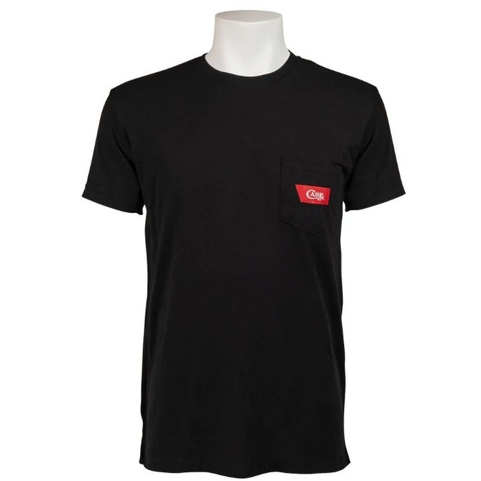 Case Shirt Tee Black W/Chisel Case Logo Artwork Front  Pocket Unisex