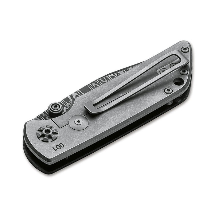 Boker M4 Sherman-Damascus Micarta Framelock