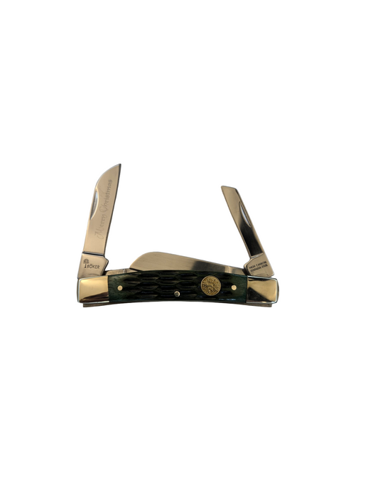 Boker Congress Green Jigged Bone- Merry Christmas