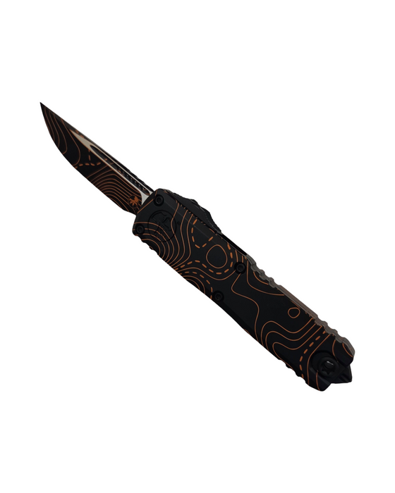 Microtech 12314-1 TPBKORCS - UTX-85 D/E Gen IV Signature Series Topographic Orange