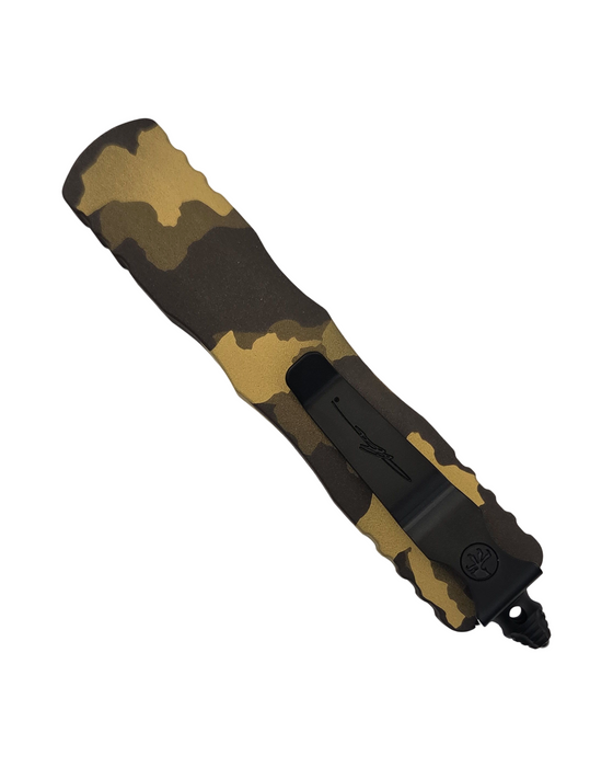 Microtech 225-3 GCS-Z4 - Dirac D/E Gold Camo Full Serrated
