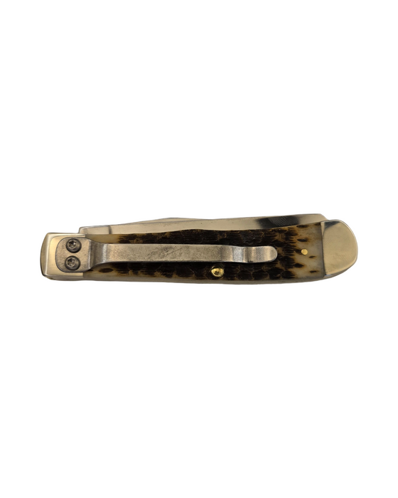 Case 06540 - Amber Bone Peach Seed Jig Trapper w/ Clip (6254C SS)