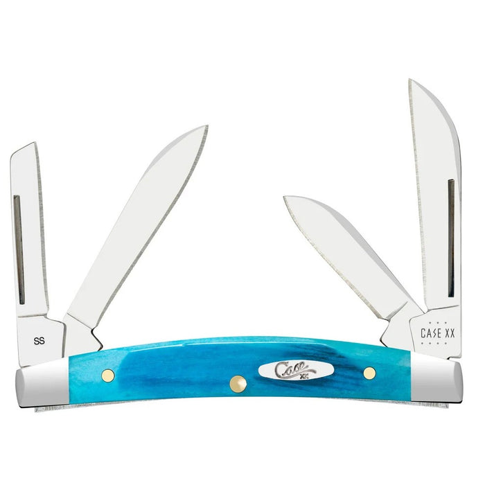 Case 25586 - Caribbean Blue Bone Sawcut Jig Small Congress