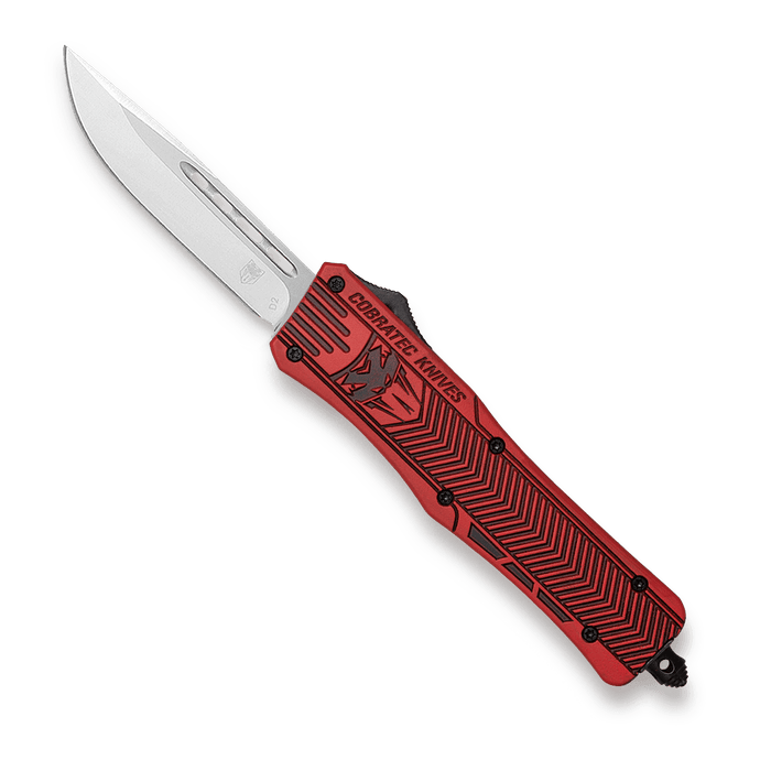 CobraTec Small CTK-1 Red w/ Graphite Black (Drop Point)