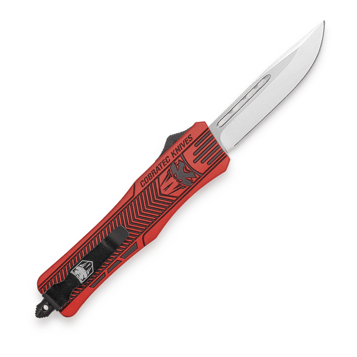 CobraTec Small CTK-1 Red w/ Graphite Black (Drop Point)