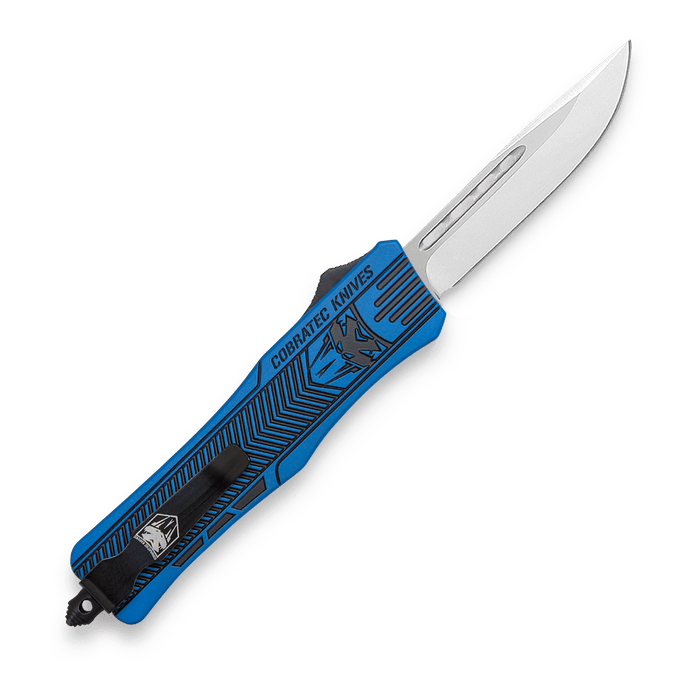 CobraTec Medium CTK-1 NRA Blue w/ Graphite Black - Drop Not Serrated