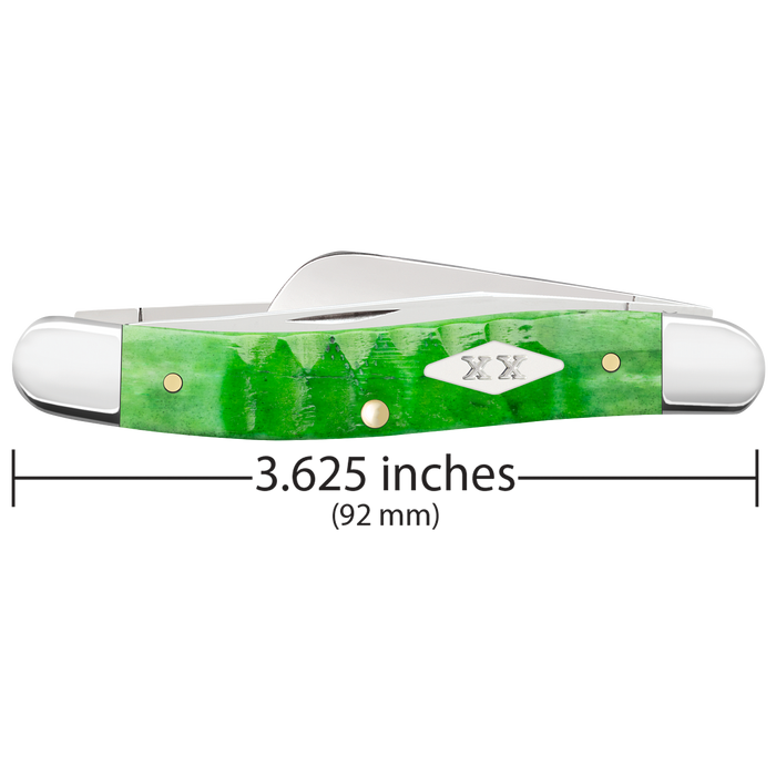 Case 81442 - Bright Green Bone Gator Jig Medium Stockman (6318 SS) FPR