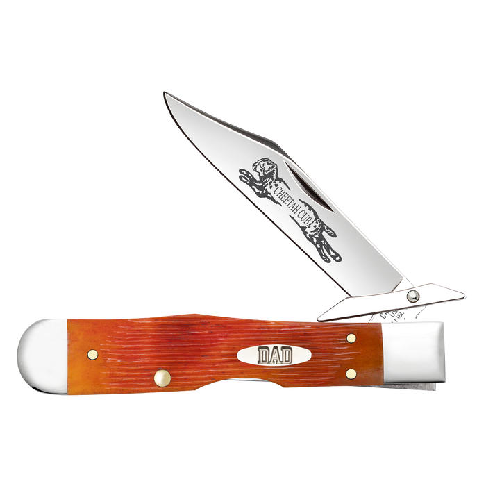 Case 13363 - Father's Day Tequila Sunrise Bone Barnboard Jig Cheetah Cub (611 1/2L SS)