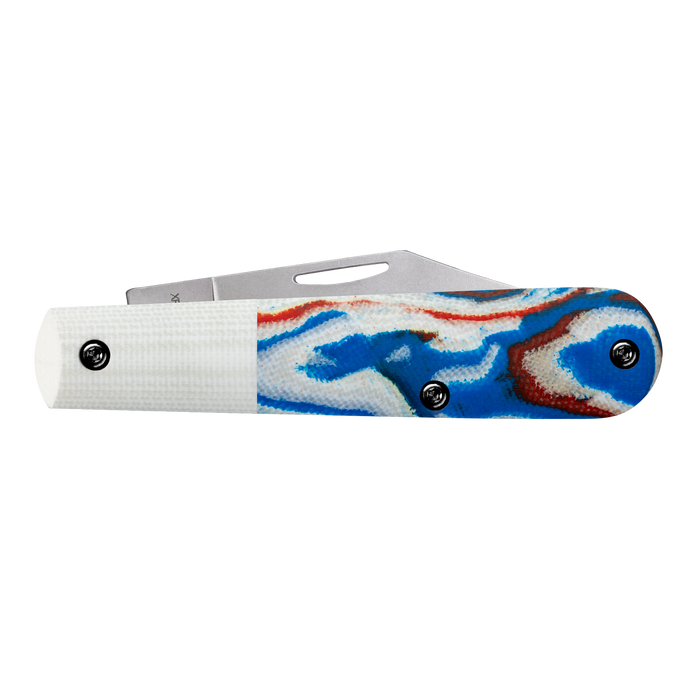 Case 53164 - Red/White/Blue Burl W/White G-10 Smooth XR  Barlow (XR101009 1/2 S35VN)