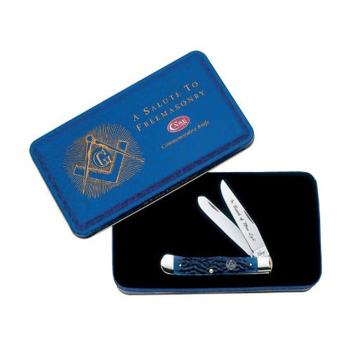 Case Masonic Gift Tin - Standard Jig Blue Bone Trapper