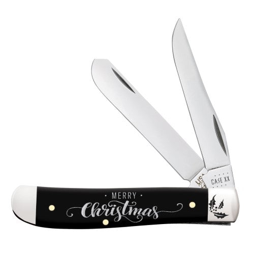 Case 10619 - Christmas Black Synthetic Smooth Mini Trapper