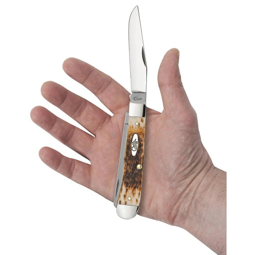 Case 00163 - Amber Bone Peach Seed Jig Trapper