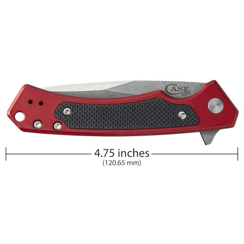 Case 25881 - Red Anodized Aluminum with Black G-10 Inlay Marilla