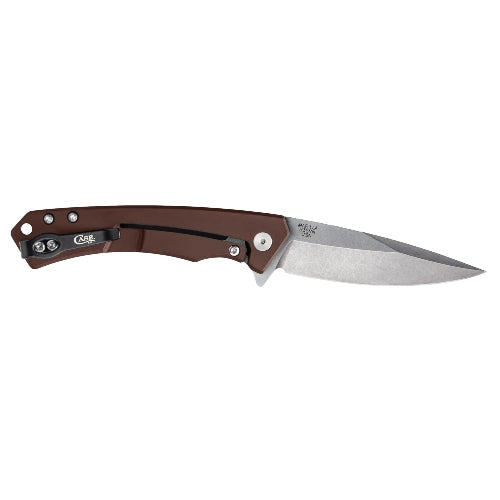 Case 25885 - Brown Anodized Aluminum W/Black G10 Inlay (S35VN)