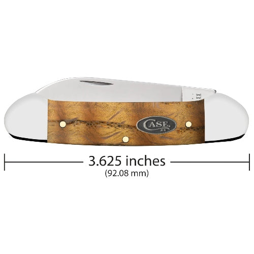 Case 47126 - Yellow Curly Oak Smooth Wood Canoe