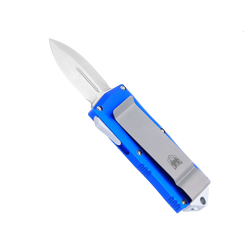 CobraTec BLUOTFMC - Blue OTF Money Clip Dagger Not Serrated