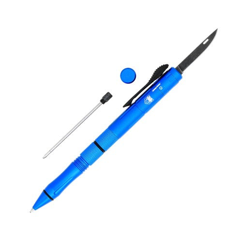 Cobra Tec Blue CNC OTF Pen Knife - Drop Not Serrated