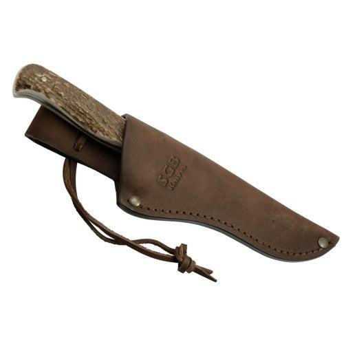 Puma SGB Trail Guide Stag Hunting Knife with Leather Sheath
