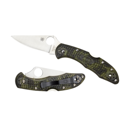 Spyderco Delica Zome Flat Ground - Green FRN