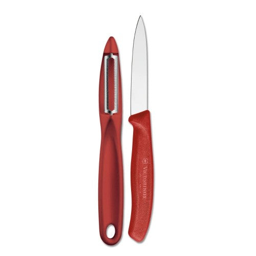 Victorinox Peeler and Paring 3.25" Red Combo