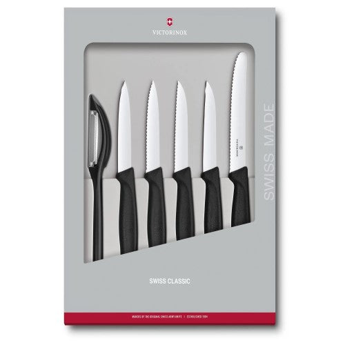 Victorinox Swiss Paring Knife Set - 6 Piece - Black