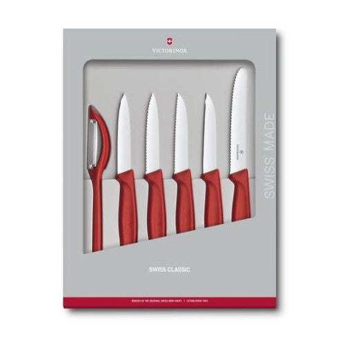 Victorinox Swiss Paring Knife Set - 6 Piece - Red