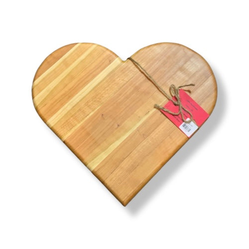 Handcrafted Heart-Shaped Cutting Board - Cherry